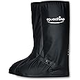 AguaChimp-Waterproof Shoe Covers for Rain with Reflector, Waterproof Boot Covers, Waterproof Overshoes, Reusable Cycling Shoe Covers, Gardening Shoe Covers, Unisex Rain Shoe Covers, Women's and Men's Rain Footwear, Waterproof Shoe Boot Covers for Snow