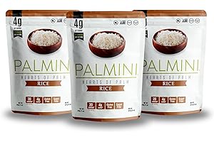 Palmini Rice | Low-Carb, Low-Calorie Hearts of Palm Rice | Keto, Gluten Free, Vegan, Non-GMO, Healthy | As seen on Shark Tank | (12 Ounces Pouches - Pack of 3)