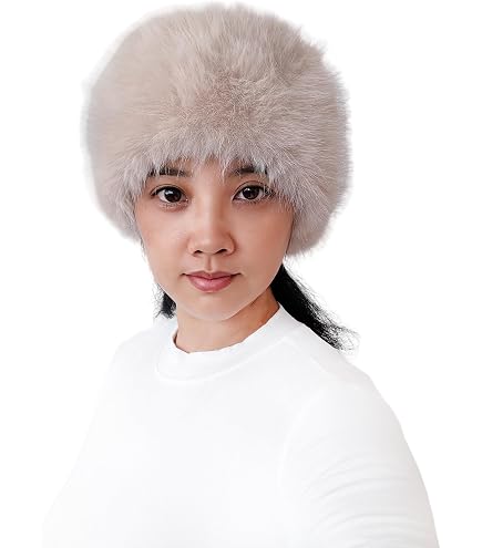 Faux Fur Headband with Fleece Lining Stretch Ear Warmer Winter Hat Faux Fur Headband for Women - Furry Winter Russian Ear  main image 4