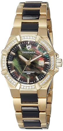 Swiss Eagle Analog Black Dial Womens Watch-SE-6041-4M