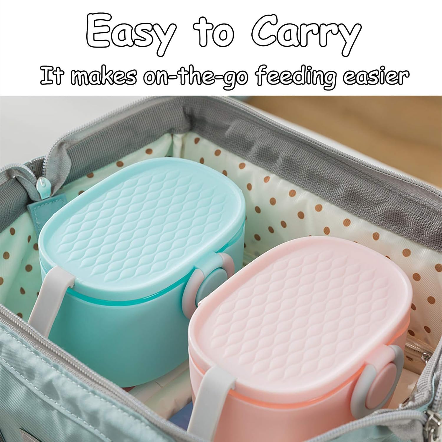 LANEYLI Formula Dispenser with Scoop Portable Baby Milk Powder Formula Container Snack Cup for Home Travel Outdoor Activities Pink 1 Pack : Baby