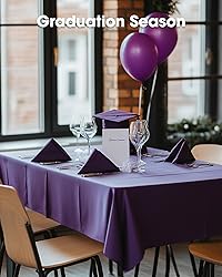Pureegg Plastic Table Cloth Disposable 10 Pack, 54