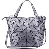 Geometric Lattice Top-handle Handbag for Women Matte Tote Purse Handbags Geometry Shoulder Bag