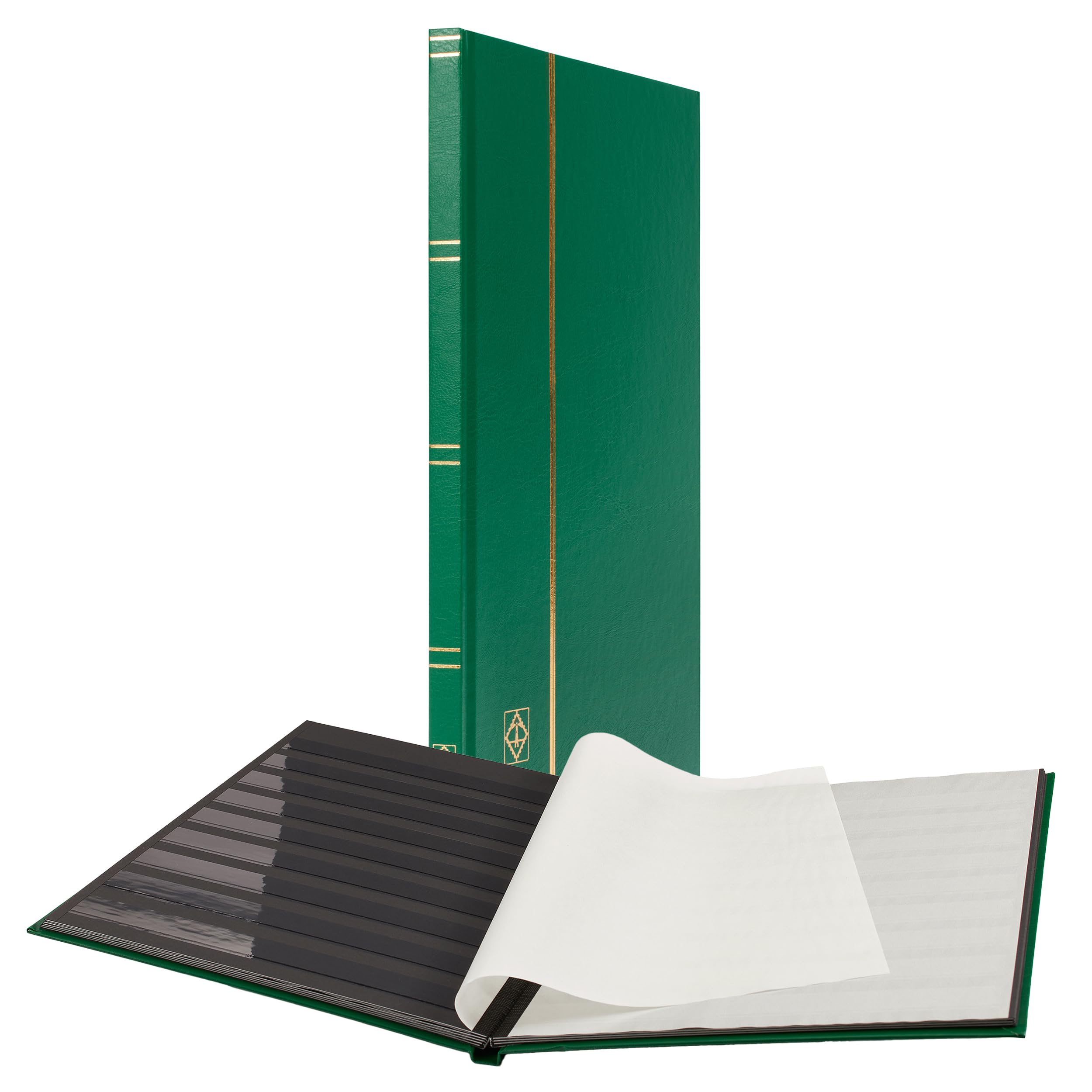 Leuchtturm DIN A4 Pocket Book 16 Black Pages Green