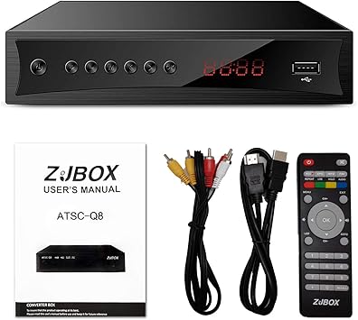 Amazon Com Digital Tv Converter Box Atsc Cabal Box Zjbox For Analog Hdtv Live1080p With Pvr Recording Playback Hdmi Output Timer Setting Hdtv Set Top Tv Box Digital Channel Free Camera