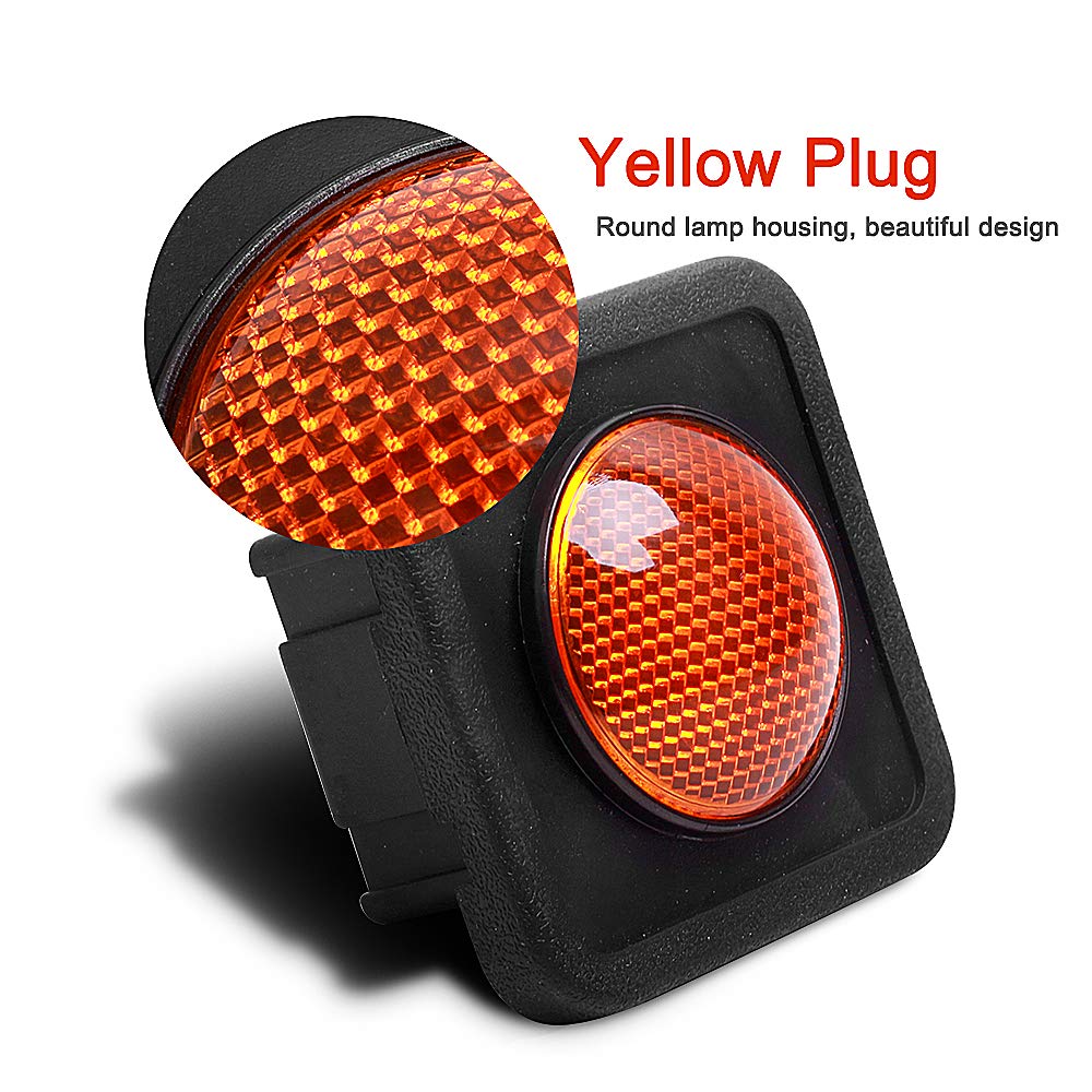 Display Light Receiver Reflector Insert Plug Cover Tube Hitch Trailer 2