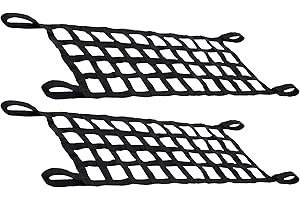 Orion Motor Tech Mesh Cargo Net 2 Pack, Rooftop Hammock Compatible with 1987-2022 Jeep Wrangler YJ TJ JK JL & Gladiator JT Je