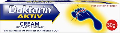 Daktarin Aktiv Cream 30g Miconazole Antifungal for Athlete's Foot