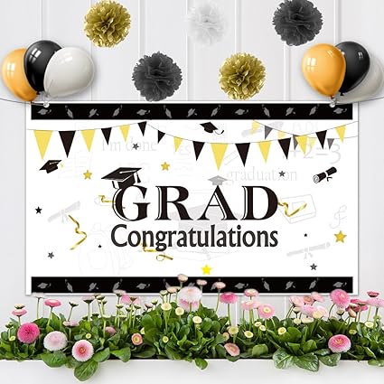 Amazon Com Kuuqa 25 Pcs Graduation Party Banner Set 71 X 40