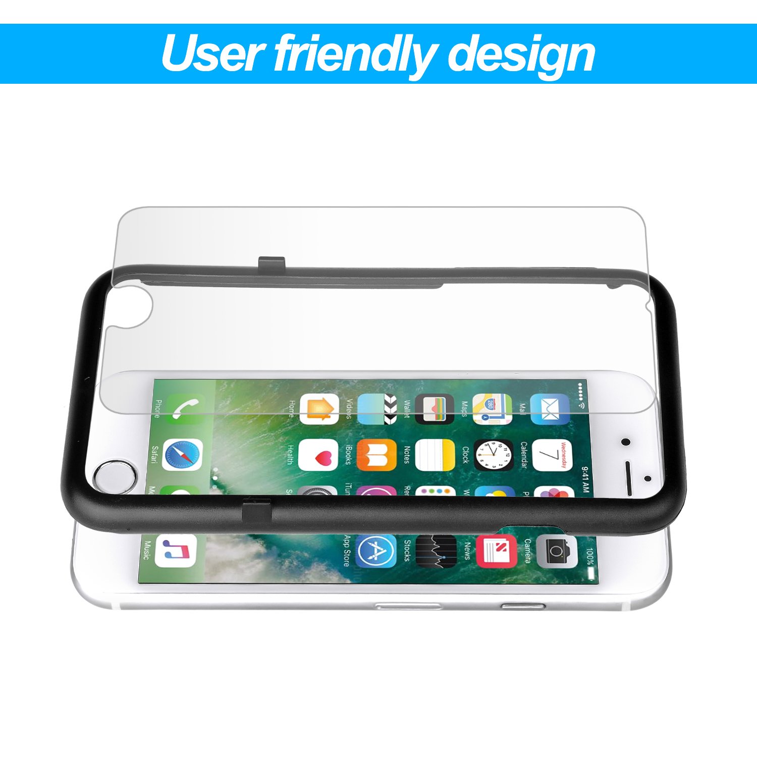 Screen Protector Compatible, [4.7inch] Tempered Glass Screen Protectors 0.2mm Screen Protector Glass Compatible with iPhone 8 7 6 6s Work with Most case 99% Touch Accurate(3 Packs)