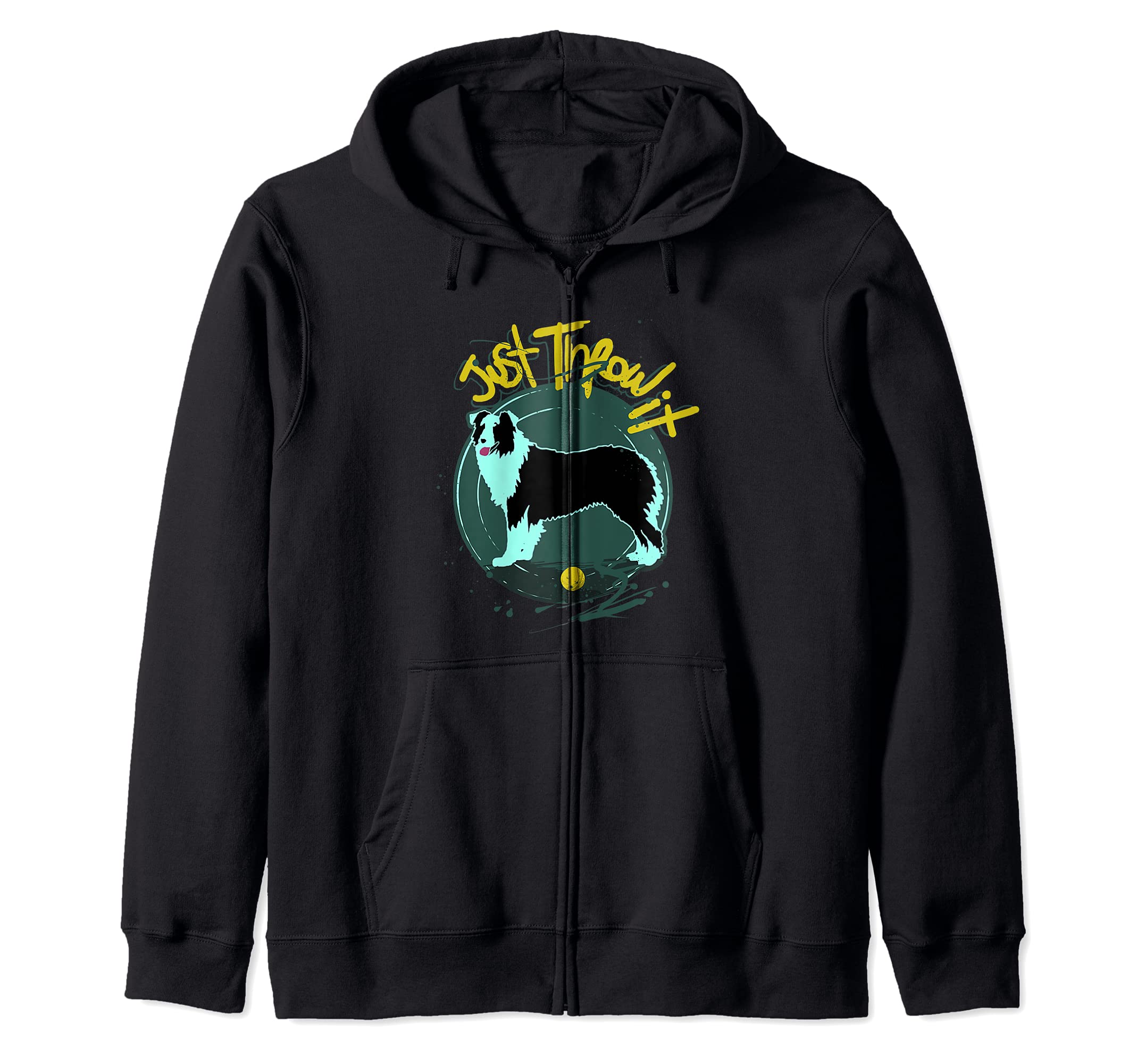 Australian Shepard Dog Throw It Zip Hoodie