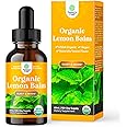 Lemon Balm Extract for Immune Support - Organic Lemon Balm Tincture for Mood Support and Digestive Health Adults and Kids Vegan Non-GMO Oil Enhanced Relaxation - 120 Servings