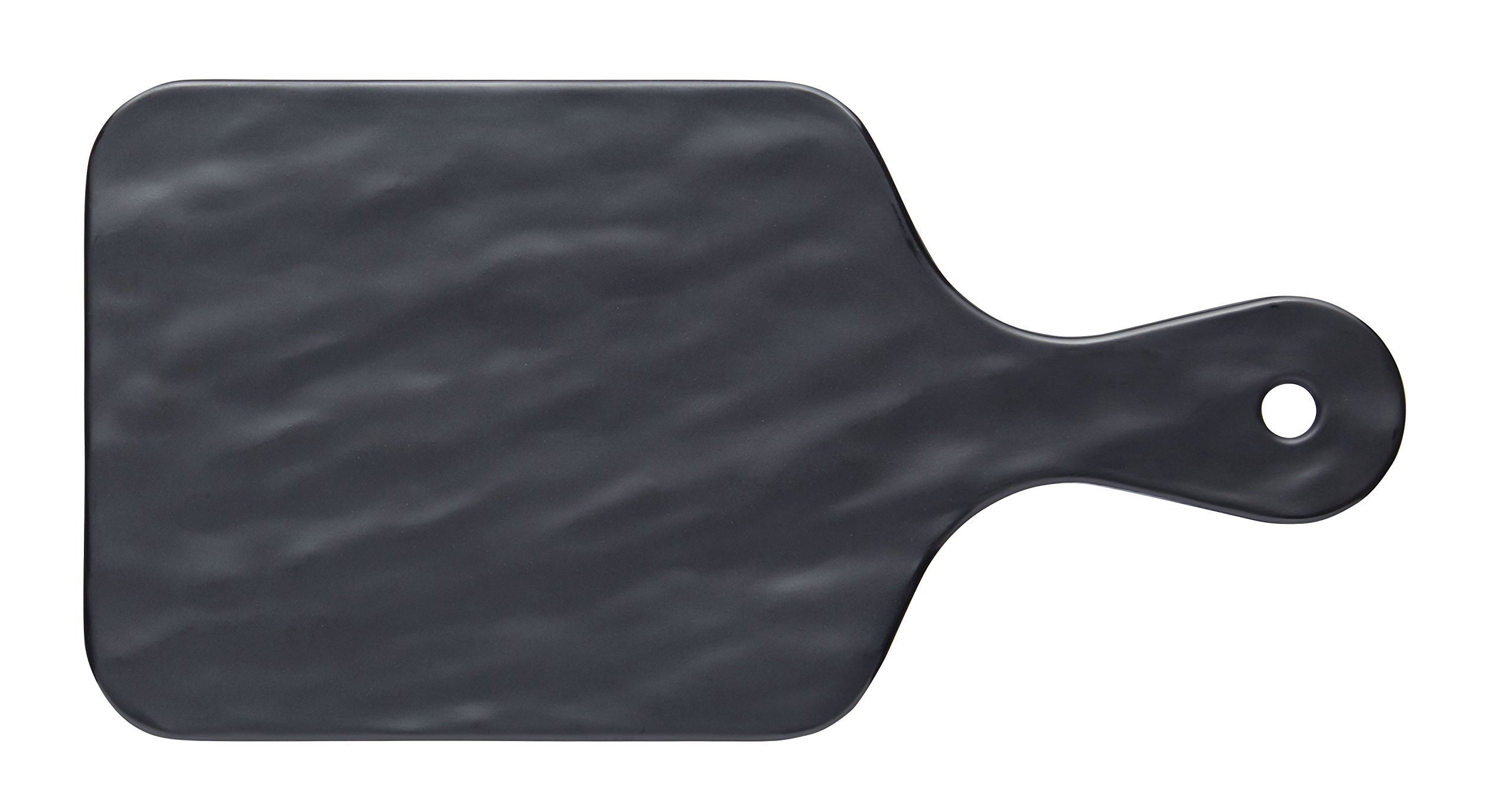 KitchenCraft KCSMPLATSLT25 We Love Summer Melamine Food Serving Platter, 25.5 x 12.5 cm (10" x 5"), Black Slate Effect