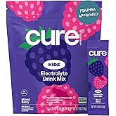 Cure Hydration - Kids Electrolyte Drink Mix | Plant-Based Pediatrician Formulated Rehydration | No Added Sugar, FSA-HSA, Non-GMO, Gluten-Free, No Artificial Flavors | 14 Packets - Mixed Berry