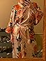 BABEYOND Kimono Lungo Floreale In Raso - Vestaglia Da Donna Con Tasche, Taglia Unica, Verde - 3