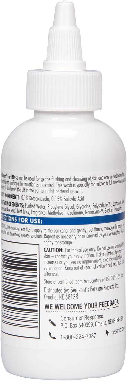 PetArmor Ear Rinse for Dogs & Cats, 4 oz : Pet Supplies