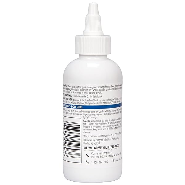 PETARMOR EAR RINSE FOR DOGS & CATS, 4 OZ