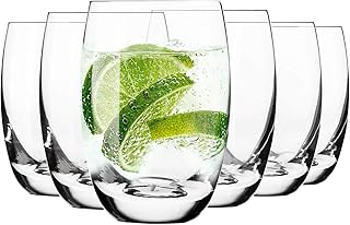 Krosno Wassergläser Saftgläser Trinkgläser | Set von 6 | 360 ML | Elite Kollektion | Perfekt für zu Hause, Restaurants und Partys | Spülmaschinenfest und Mikrowellengeeignet