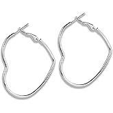 Heart-Shaped Hoop Earrings Stainless Steel Gold Plated Small Big Drop Earrings Hypoallergenic and Lightweight Fashion Jewelry