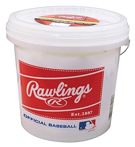Rawlings Official League Recreational Grade Baseballs, Bucket of 24, OLB3BUCK24
