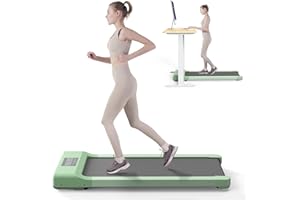 MJWW Walking Pad Treadmill, 2024 Newest Mini Under Desk Treadmill with 300 Lb Capacity, Quiet Walking Treadmill for Home&Office with Remote Control LED Display Installation-Free