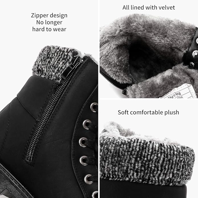 Yageyan Waterproof Booties Anti Slip Leather