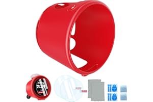 TanReginal Silicone Case and HD Glass Tempered Films for Nintendo Sound Clock Alarmo, Protective case and Film for Alarmo Nin