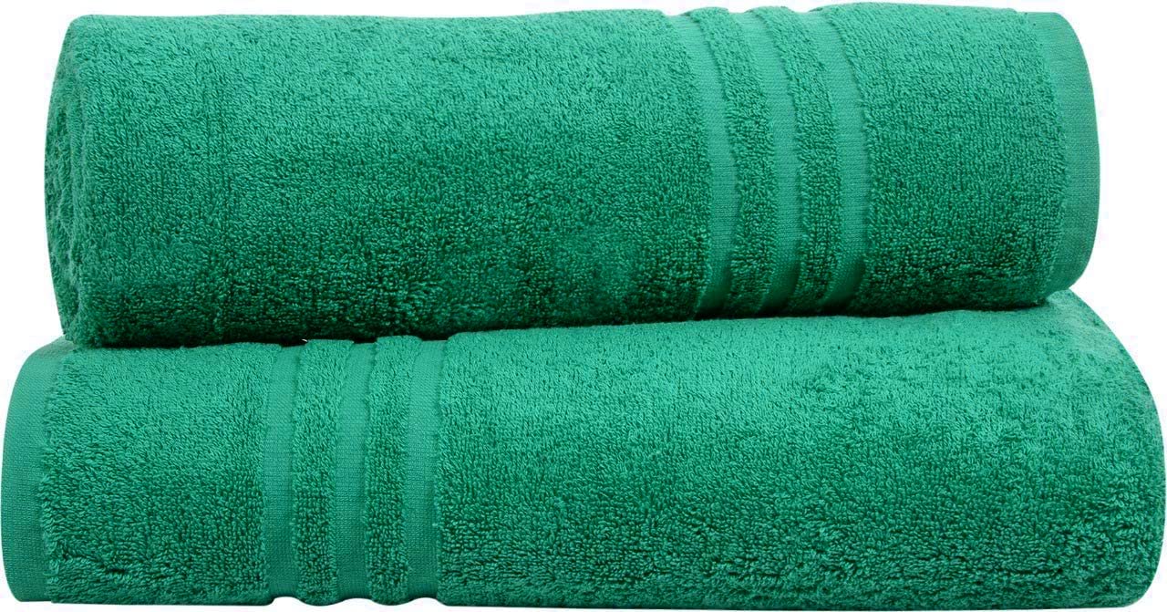 Textile Do Pack of 2 Large Jumbo Bath Sheets (75 x 150 cm-500 GSM) 100% Egyptian Cotton Super Soft Big Bath Sheet Towel Set Body Wrap (Teal, Cotton)