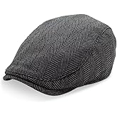 The Original UFC Single Panel Boston Scally Cap - Flat Cap Fitted Hat for Men - Grey