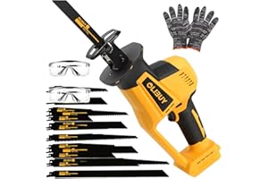 OLIBUY Reciprocating Saw for Dw 20V Battery,【Battery Not Included】,Cordless Sawzall with 8 Blades,0-3000SPM Variable Speed, Cordless Reciprocating Saws for Wood/Metal/PVC Cutting