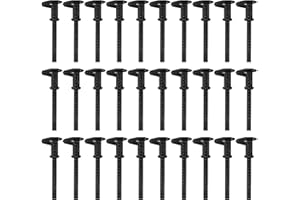 TNJPSEK 30 Pack Plastic Vernier Caliper, 150mm Eyebrow Measuring Tool, Mini Sliding Ruler Caliper Gauge for Students DIY Crafts School Office Tattoo Eyebrow Artists Use (Black, 0-6"/0-150mm)