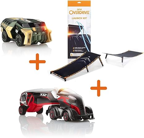 Amazon Toy Cars オーバードライブ初心者セット ビッグバンク 拡張車 スーパートラックx 52 トラックローンチキット 車を愛する男の子と女の子への究極のギフト ミニカー ダイキャストカー おもちゃ