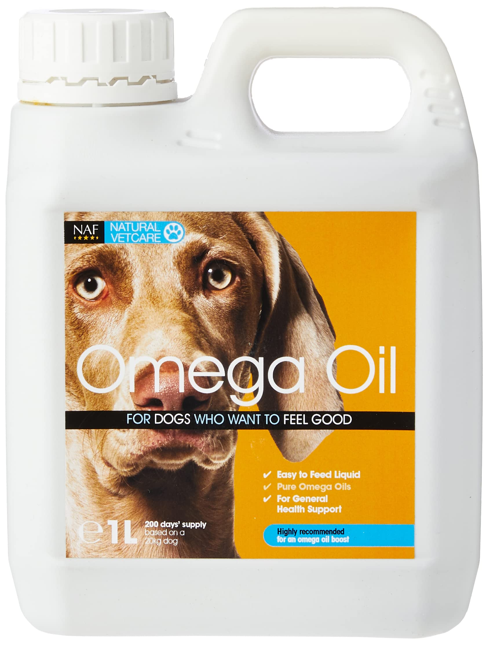 Natural VetCare Omega Oil for Dogs 1000ml – Veterinary Strength Skin, Coat & Joint Supplement – With Omega-3, Omega-6, Biotin & Vitamin E – Supports Glossy Coat, Healthy Skin & Mobility