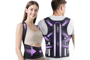 SOLOEVER Posture Corrector for Women & Men, [Upgraded Support & Breathable Mesh] Adjustable Back Brace, Full Back Support, Shoulder Straightener for Back Pain Relief, Scoliosis, Hunchback & Spine Alignment