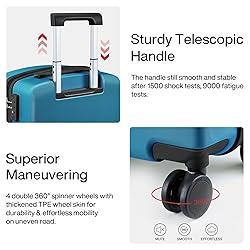 Hanke 24 Inch Spinner Wheels Hard Shell Suitcase