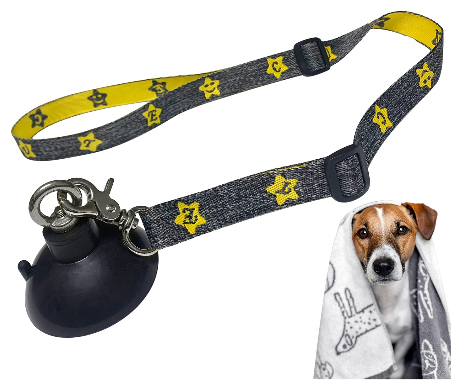 Periflowin Dog Bathing Tether Heavy Suction Cup, Dog Grooming Tub Restraint Leash Adjustable Collar Pet Dog Cat Shower and Grooming