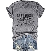 Savarana Western Cowgirls Shirts Women Vintage Graphic Tee Tops Funny Letter Print Country Music Tshirt