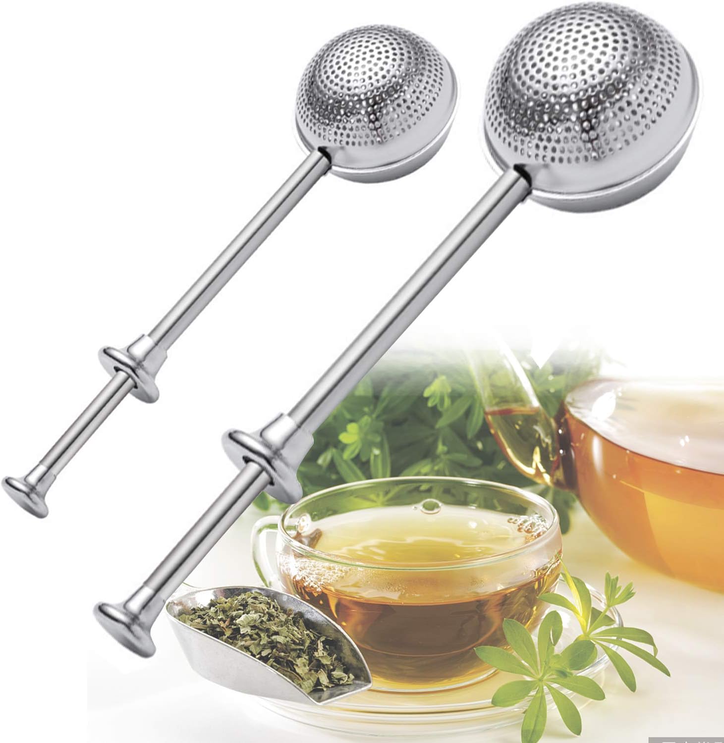 2 Pack Flour or Powdered Sugar Shaker Duster, Sifter