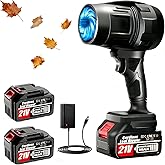 Cordless Leaf Blower – 21V Handheld Leaf Blower with Battery and Charger, Electric Air Duster for Car Drying, Snow Removal, Mini Lightweight Blower for Lawn Care