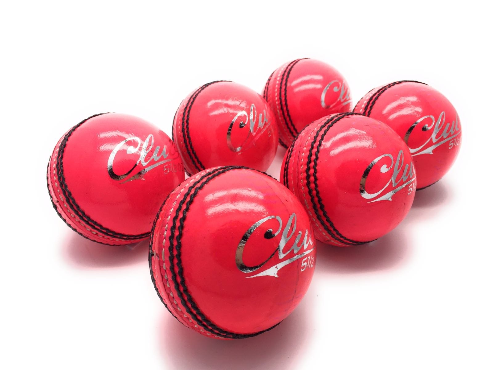 Mozi Sports New Mens Hand Stitched Club County Cricket Grade A Senior Official Pink Balls Pack Of 6 Weight 5.5oz