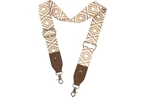 Purse Strap,seavilia Purse Straps Replacement Crossbody,Adjustable Guitar Purse Strap Vintage Multi-Pattern Bag Straps (Yellow)