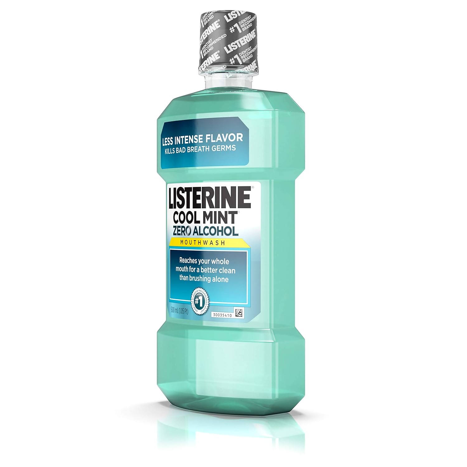 Listerine Zero Alcohol Mouthwash, Less Intense Alcohol-Free Oral Care Formula for Bad Breath, Cool Mint Flavor, 500 ml (Pack of 6) : Beauty
