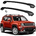 Soruci Lockable Roof Rack Cross Bars Compatible with Jeep Renegade 2015-2024 with Lock, Aluminum Car Cross Bar for Rooftop Cargo Carrier Bag Basket Luggage Kayak Canoe Bike Snowboard Skiboard, Black