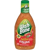 Wish-Bone Fat Free Italian Salad Dressing, 15 FL OZ | Fits a low carb lifestyle; pour dressing over fresh salads, toss it in with vegetables, use as a marinade, or serve as a dip