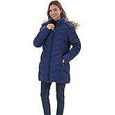 CorBuyit Women's Winter Puffer Jacket with Detachable Hood, (S-3XL), Long Waterproof Warm Parka Coat