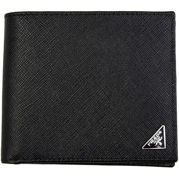 Amazon.com: Prada Men's Vitello Micro-Grain Navy Leather Bifold