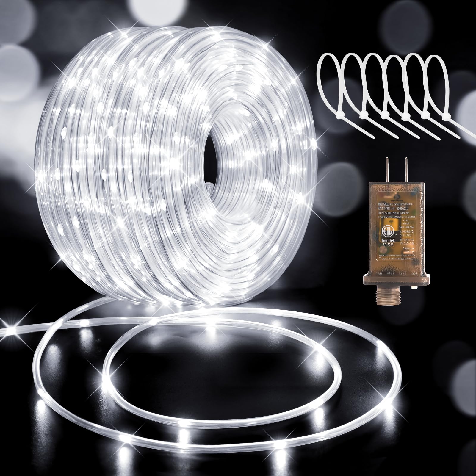 Led Rope Lights House Hezbjiti LED Rope Lights 197FT Waterproof Rope Light 600 LED Flexible ...