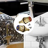 SZCXDKJ 2 Sets 1/2 Turn Ceramic Tap Cartridge 20 Spline Brass Valve Kit view 4