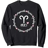 Aries Description Apparel Men Women Funny Zodiac Sign Gift Sweatshirt