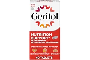 Geritol, Multivitamin Supplement, Contains B-Vitamins, Antioxidants, Vitamins C, E & D and Iron, 26 Essential Vitamins and Minerals, Gluten-Free, Non-GMO, No Artificial Sweeteners, 40 Tablets